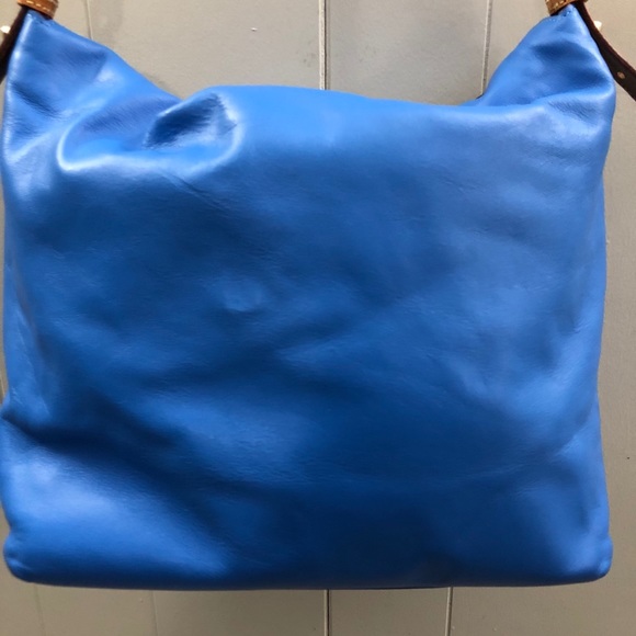 DOONEY & BOURKE Blue Leather Hobo Bag McKENZIE w/Wallet and Keychain - Picture 10 of 13